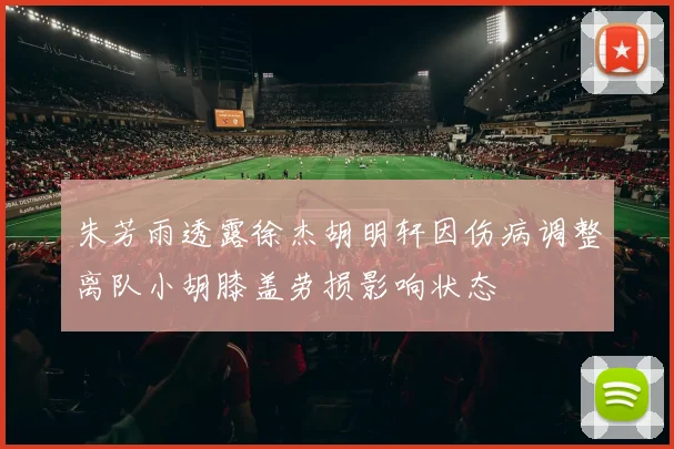 朱芳雨透露徐杰胡明轩因伤病调整离队小胡膝盖劳损影响状态